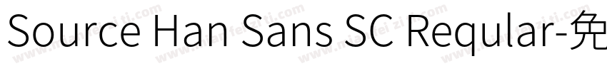 Source Han Sans SC Reqular字体转换